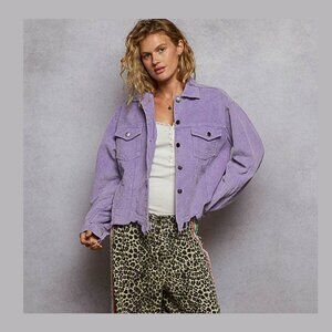 NWT 💜 POL Lavender Corduroy Jacket – Size Large